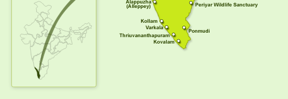 Tamilnadu Kerala Tourist Map With Distance